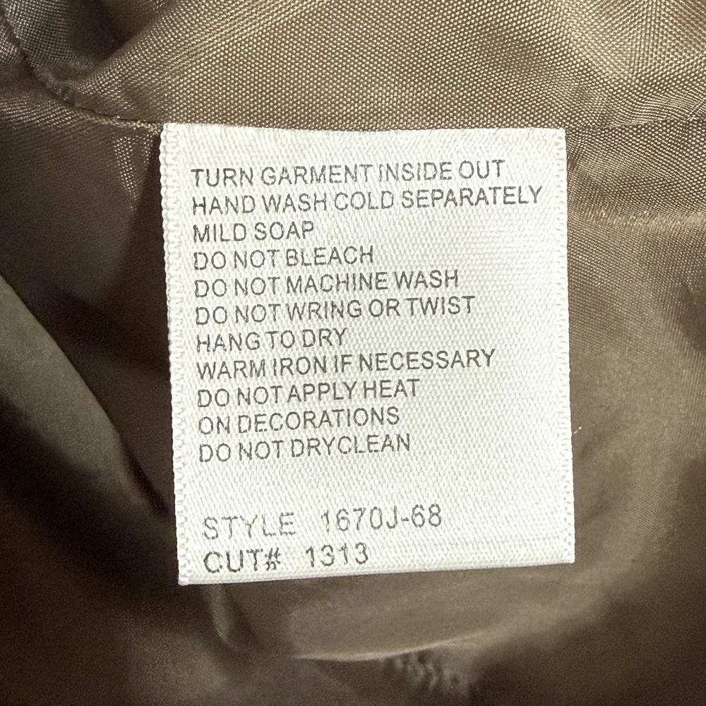 Nancy Bolen City Girl Jacket Women's Size Small Light Brown Lined Zip Up Pockets - Picture 9 of 10